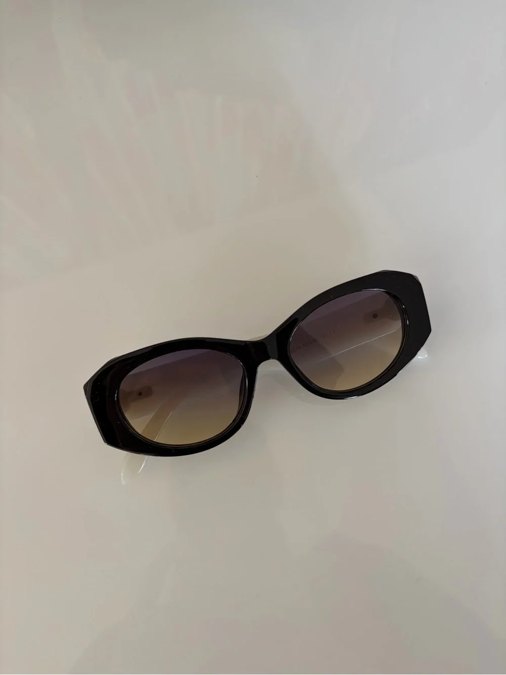 BVLGARY STYLE Black pearl frame Gradient brown purple Lens Women's Sunglasses
